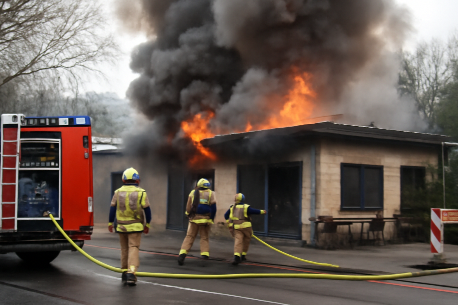 Brand in Restaurant in Lichterfelde: Osdorfer Straße zeitweise gesperrt