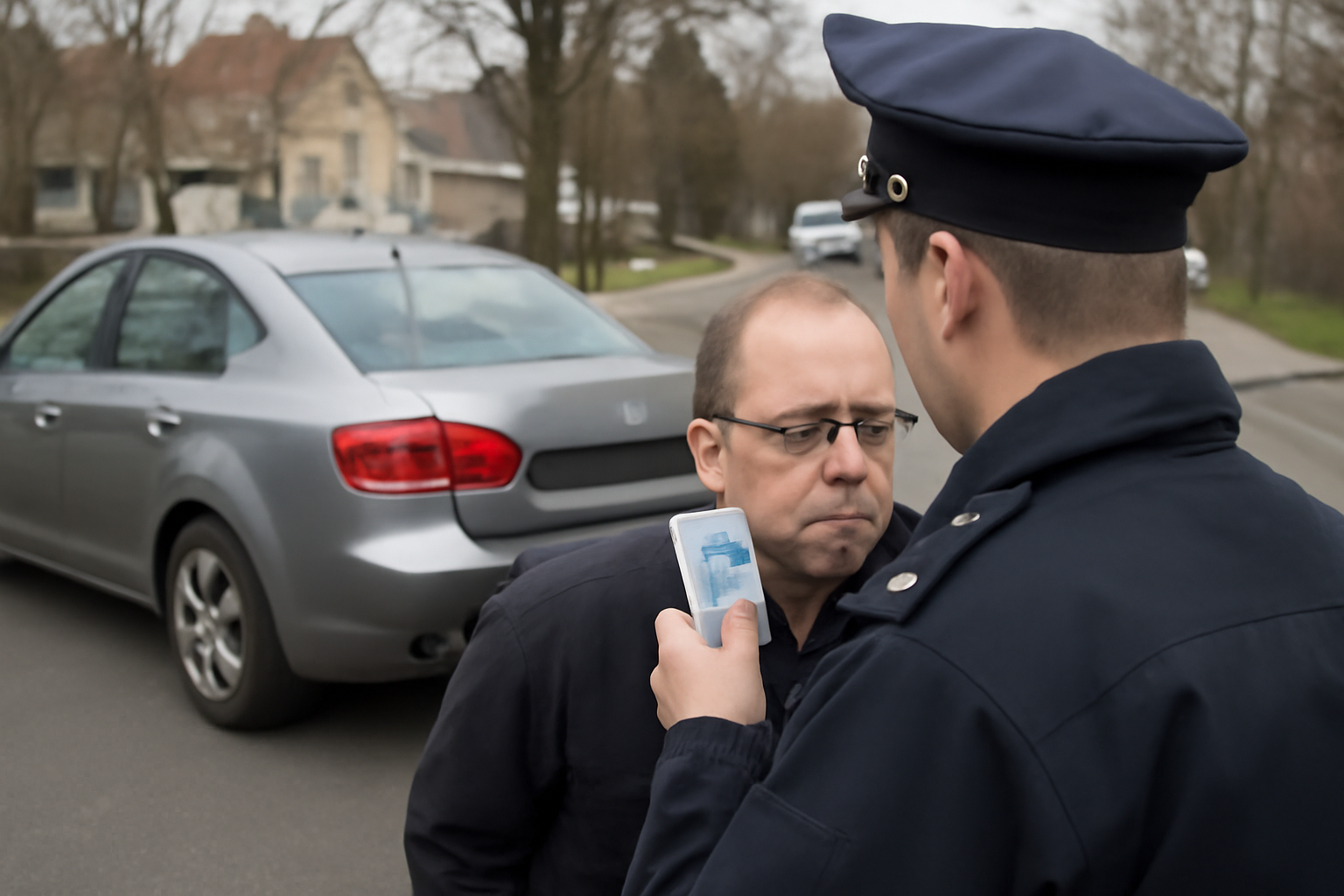 Unfall beim Einparken in Sperenberg: Atemalkoholtest ergibt 0,69 Promille