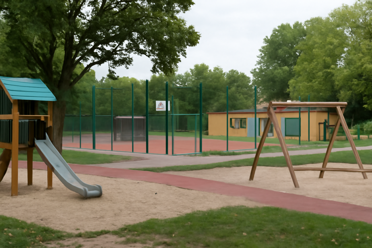 Lessinghöhe in Neukölln: Außenflächen und Sportanlagen neu gestaltet