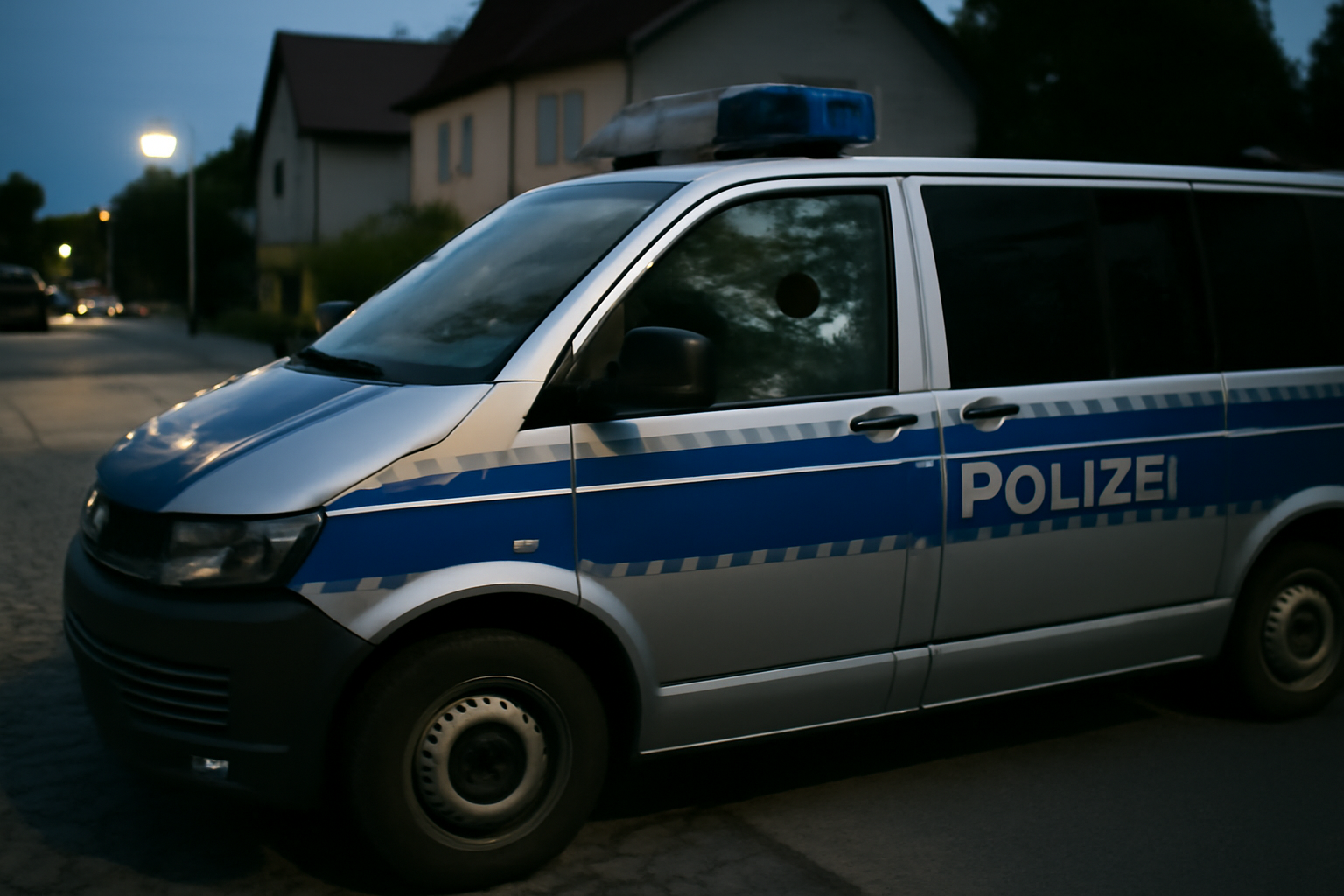 Einsatzfahrzeug der Polizei in Rosenthal beschädigt