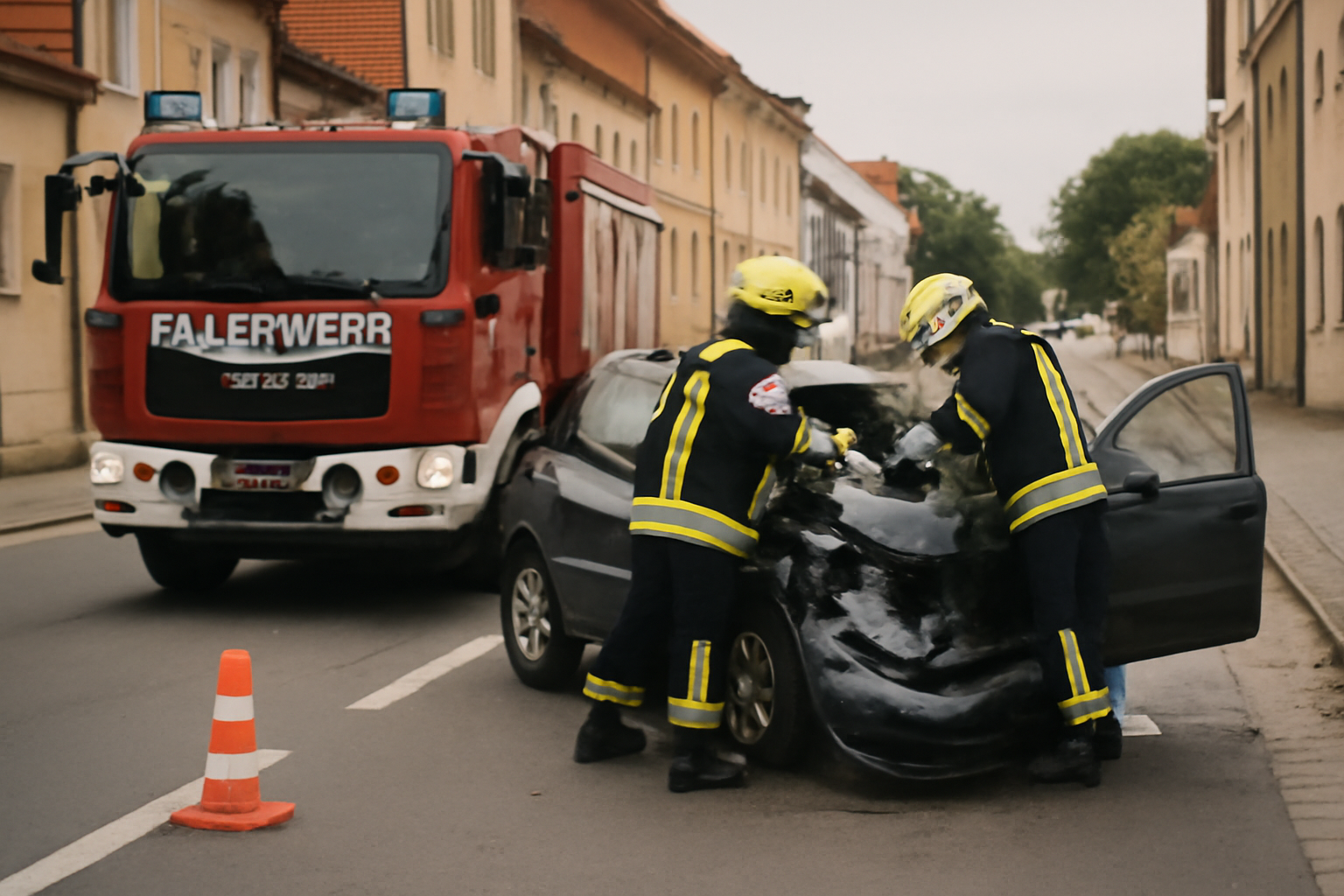Jüterbog: Schwerer Unfall in der Luckenwalder Straße