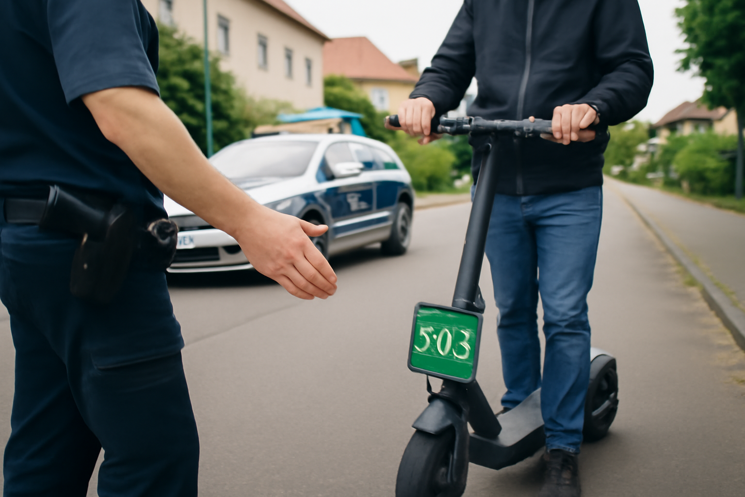 Luckenwalde: Polizei stoppt E-Scooter mit ungültigem Versicherungskennzeichen