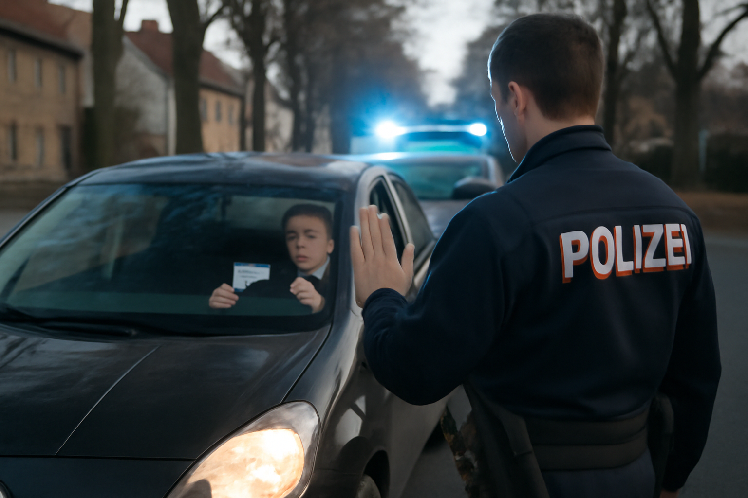 Polizei stoppt Autofahrer ohne Führerschein in Altes Lager