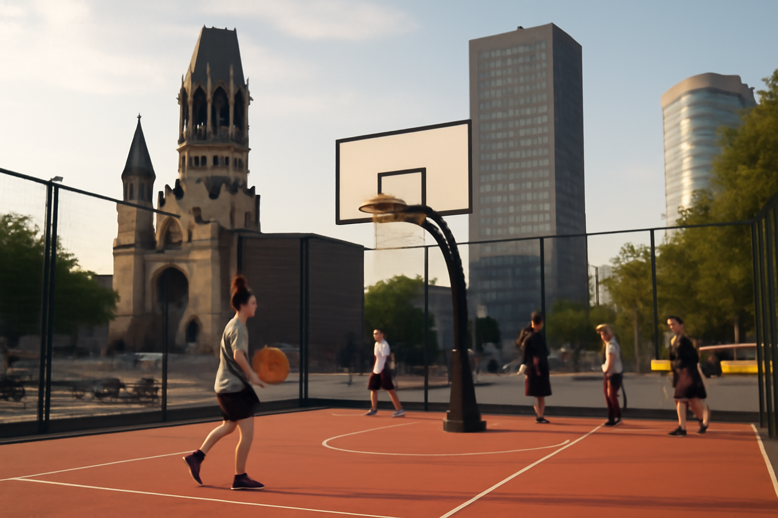 Pop-up-Basketball am Breitscheidplatz läuft nur noch bis zum Wochenende