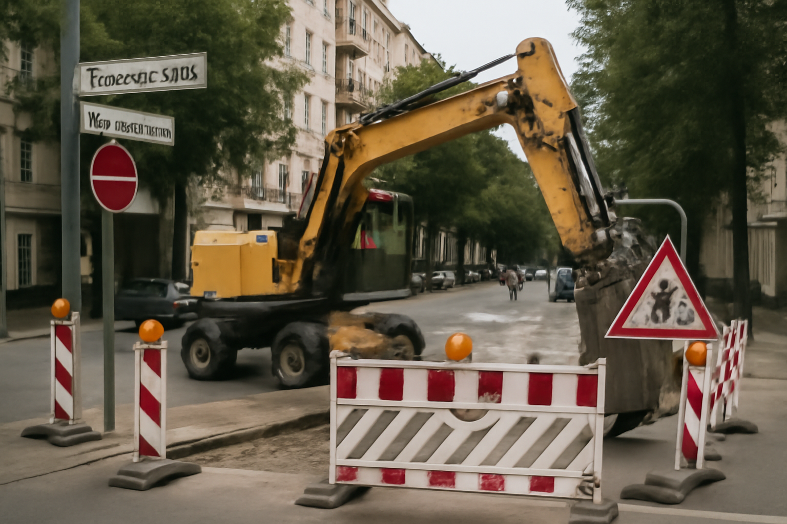 Umbau an der Kreuzung Wilmersdorfer Straße und Haubachstraße beginnt