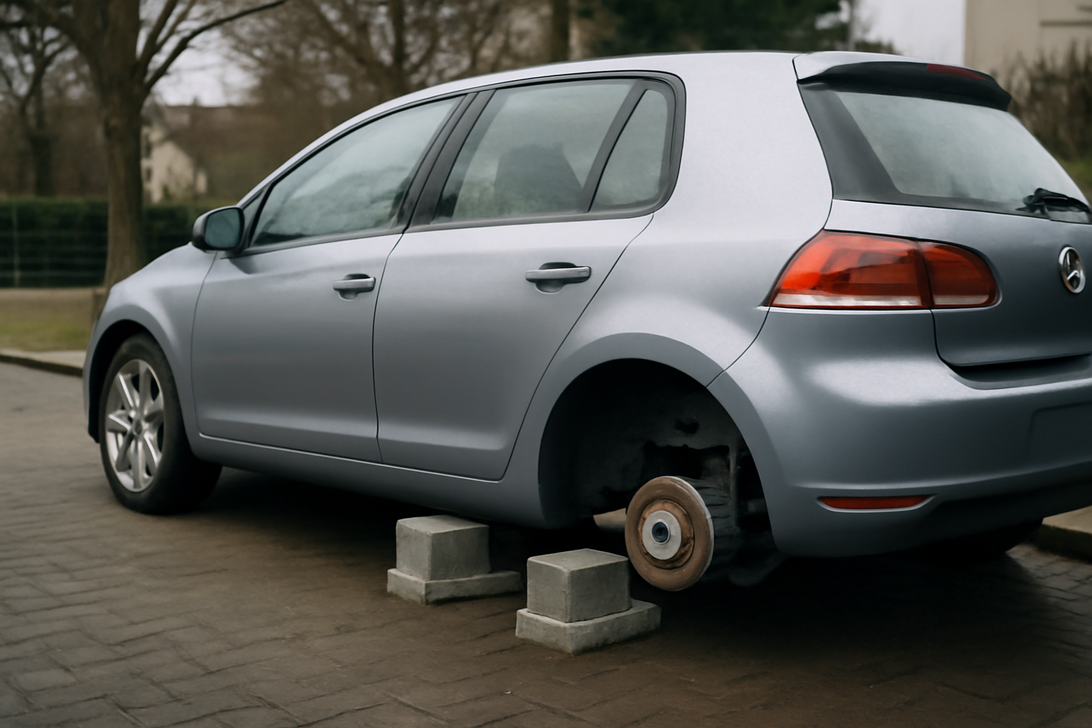 Luckenwalde: Hinterrad von VW gestohlen