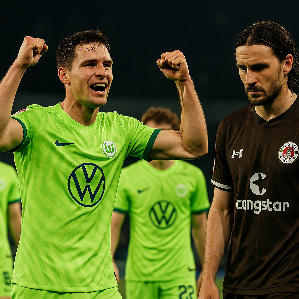 Wolfsburg rettet sich in die Relegation - St. Pauli muss in die 2. Liga