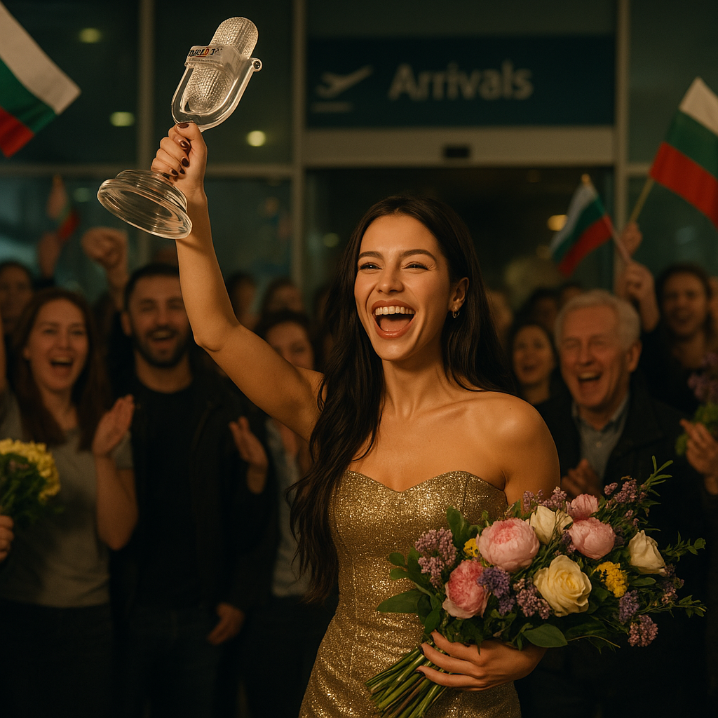 Begeisterter Empfang für ESC-Gewinnerin Dara in Sofia