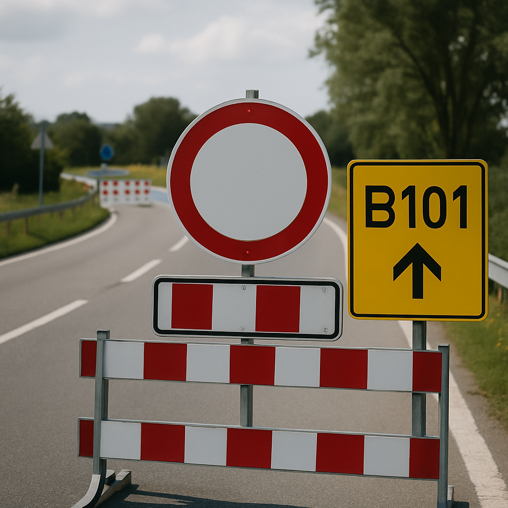Sperrung der B101: Was Du über die neue Umleitung wissen musst